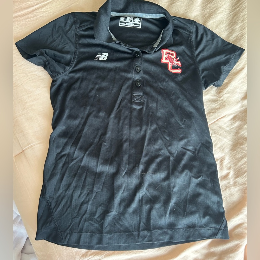 Small black Boston College Polo shirt
